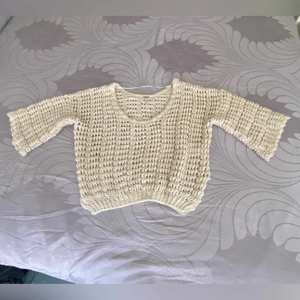 Free people xs/tp sweater 2021 cream knit good condition